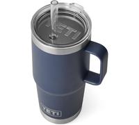 YETI Rambler Straw Mug, Stainless Steel Vacuum Insulated Mug with Straw Lid, Navy, 25 oz (739 ml)