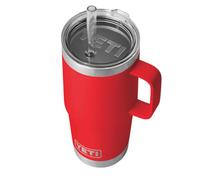 YETI Rambler Straw Mug, Stainless Steel Vacuum Insulated Mug with Stronghold Lid, Rescue Red, 25 oz (739 ml)