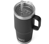 YETI Rambler Straw Mug, Stainless Steel Vacuum Insulated Mug with Stronghold Lid, Black, 25 oz (739 ml)