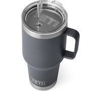 YETI Rambler Straw Mug, Stainless Steel Vacuum Insulated Mug with Stronghold Lid, Charcoal, 35 oz (1035 ml)