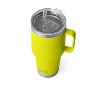YETI Rambler Straw Mug, Stainless Steel Vacuum Insulated Mug with Stronghold Lid, Firefly Yellow, 35 oz (1035 ml)