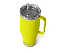 YETI Rambler Straw Mug, Stainless Steel Vacuum Insulated Mug with Stronghold Lid, Firefly Yellow, 42 oz (1242 ml)