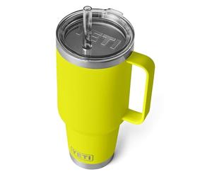 YETI Rambler Straw Mug, Stainless Steel Vacuum Insulated Mug with Stronghold Lid, Firefly Yellow, 42 oz (1.2 l)
