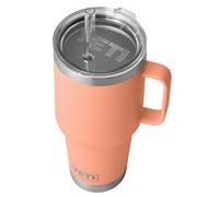 YETI Rambler Straw Mug, Stainless Steel Vacuum Insulated Mug with Stronghold Lid, Lowcountry Peach, 35 oz (1035 ml)