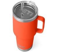 YETI Rambler Straw Mug, Stainless Steel Vacuum Insulated Mug with Stronghold Lid, Papaya, 35 oz (1035 ml)