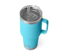 YETI Rambler Straw Mug, Stainless Steel Vacuum Insulated Mug with Stronghold Lid, Reef Blue, 35 oz (1 l)
