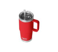 YETI Rambler Straw Mug, Stainless Steel Vacuum Insulated Mug with Stronghold Lid, Rescue Red, 25 oz (739 ml)