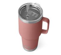 YETI Rambler Straw Mug, Stainless Steel Vacuum Insulated Mug with Stronghold Lid, Sandstone Pink, 35oz (1035ml)