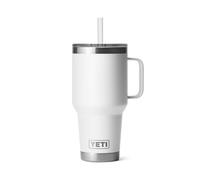 YETI Rambler Straw Mug, Stainless Steel Vacuum Insulated Mug with Stronghold Lid, White, 35 oz (1 l)