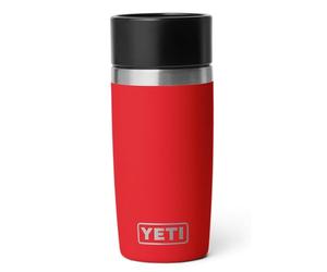 YETI Rambler Travel Bottle, Vacuum Insulated Stainless Steel Coffee Flask with Leakproof Hotshot Commuter Cap, Rescue Red, 12 oz (355 ml)