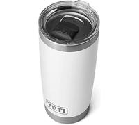 YETI Rambler Tumbler, Travel Mug, Vaccum Insulated Stainless Steel Tumbler with Magslider Lid, White, 20 oz (591 ml)