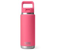 YETI Rambler, Stainless Steel Vacuum Insulated C Straw Bottle with Straw Cap, 26oz (Tropical Pink)