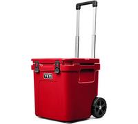 YETI Roadie 48 Wheeled Cool Box (Rescue Red) - Portable Cooler Box with PermaFrost Insulation - Fits 76 Cans or 24.5 kg Ice - Ice Cooler on Wheels for Camping & Outdoor Use - 5 Year Warranty