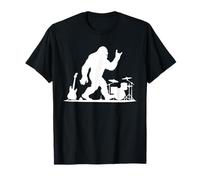 Yeti Rock Band Silhouette With Guitars And Drums Music T-Shirt