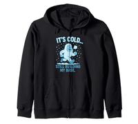 Yeti Runner Base Building Joke Big Foot Winter Run Zip Hoodie