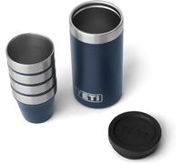 YETI Shot Glasses with Carrying Case, Navy | Camping Shot Glasses Set with Double-Wall Insulation, Stackable Design & Stainless Steel Construction (4 x 48ml)