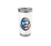 Yeti Skiing Abominable Snowman Skier Mountain Ski Resort Stainless Steel Insulated Tumbler