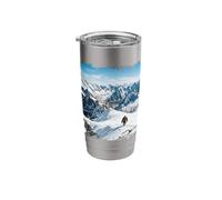 Yeti Snow Mountain Peak Hidden Creature Mystery Graphic Stainless Steel Insulated Tumbler