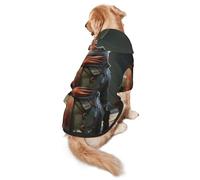 Yeti Warrior Dog Hoodie for Medium and Large Dogs â€“ Soft Polyester Pet Clothes, Suitable for All Seasons
