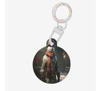 Yeti Warrior Dog Tags for Pets,Round Acrylic Pet ID Tags,Perfect for Small to Large Dogs and Cats,Cute & Functional