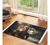 Yeti Warrior Pet Feeding Mat-Waterproof & Non-Slip Dog and Cat Food Mat-No Stains Quick Dry Dog Water Dispenser Mat