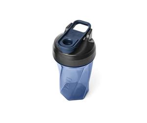 YETI Yonder 20 oz (591 ml) Leakproof Protein Shaker Bottle, Navy | 100% Leakproof Shaker Cup with Whisk-Free Helimix Technology, Quick-Access Cap & Measurement Marks - Dishwasher Safe