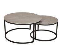 yetis ceramic round nesting coffee tables in ruibei grey