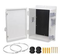 YETLEBOX Electrical Junction Box, Outdoor Water Resistant Nema Enclosure, Ventilated ABS Plastic WiFi Project Box with Internal Mounting Panel & Hinged Cover 9.2" Lx 7" Wx 4.6" H