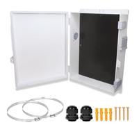 YETLEBOX Outdoor Electrical Junction Box, ABS Water Resistant Enclosure with Internal Mounting Panel & Hinged Cover 15.7"Hx 11"Lx 4.1"W