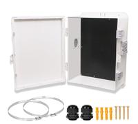 YETLEBOX Outdoor Electrical Junction Box, ABS Water Resistant Enclosure with Internal Mounting Panel & Hinged Cover 13"Hx 9.2"Lx 5.6"W