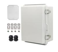 YETLEBOX Outdoor Waterproof Electrical Box Junction Box Weatherproof IP67 ABS Plastic Enclosure Switch Router Project Box Electronics DIY Enclosure With Mounting Plate Wall Bracket Grey 8.6"x6.6"x4.3"
