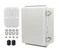YETLEBOX Outdoor Waterproof Electrical Box Junction Box Weatherproof IP67 ABS Plastic Enclosure Switch Router Project Box Electronics DIY Enclosure with Mounting Plate Wall Bracket Grey 8.6x6.6x4.3in
