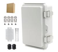 YETLEBOX Waterproof Electrical Box Junction Box Weatherproof IP67 ABS Plastic Enclosure Switch Router Project Box Electronics Enclosure with Mounting Plate Wall Bracket Grey 5.9"x3.9"x2.8"