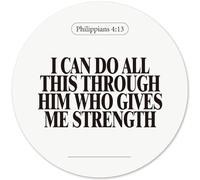 Yetmadi Black And White Inspirational Christian Round Mouse Pad, Modern Bible Verse Mousepad, Minimalist Jesus Scripture Prayer Non-Slip Base Desktop Protection Mouse Mat for Home Office,8.7x8.7Inches