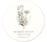 Yetmadi Christian Floral Round Mouse Pad, Christian Scripture Mousepad for Women, Inspirational Bible Non-Slip Base Desktop Protection Mouse Mat for Computer Home Office, 8.7x8.7 Inches