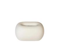 YETONADO Creative Round Corner Tissue Box Coffee Table Desk Decoration Minimalism Ceramic Tissue Box Bedside Table Paper Towel Case(White)