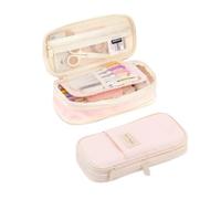 YETONADO Large Capacity Pencil Cases Students Pencil Bag Pouch Holder Box for Girls Boy Office Stationery Organizer School Supplies(Pink)