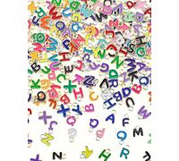 YETOOME 200pcs Mixed A-Z Metal Enamel Letter Charms for Jewelry Making, Random Colorful Capital Alphabet Initial Alloy Charms for DIY Bracelet Necklace Crafting