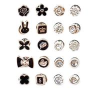 YETOOME 40 Pcs Women Shirt Brooch Pins, Mini Cover Up Enamel Safety Lapel Pins Buttons Sweater Shawl Clips for Women Clothing Dress Supplies (20 Style), Metal, no gemstone