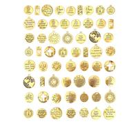 YETOOME 60 Pcs Antique Gold Inspiration Words Charms Engraved Motivational Charms Pendants for Jewelry Making Crafting Findings Accessory