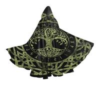 YETTA YANG Halloween Hooded Robe Cloak for Adult Men Women Christmas Hoodies Cape Cosplay Cosplay Costumes, Yule Life of Tree Viking Celts Pagan Wicca, One Size