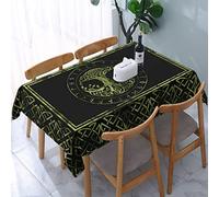 YETTA YANG Yule Life of Tree Viking Celts Pagan Wicca Waterproof Picnic Party Rectangle Table Cloth Cover Decorations Fabric 54 X 72 Inches Rectangle Tablecloth Home Dining Room Kitchen Decor