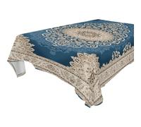 YETTASBIN Persian Carpet Texture Rectangle Tablecloth, Waterproof Stain Wrinkle Resistant Washable Polyester Table Cover for Picnic Dinner Holiday Kitchen Party Decor, 54 x 72 in