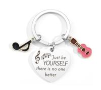 Yetuab Music Lover Gifts for Men Women Keychain Gifts for Fans Teen Girls Women Men Cute Keyring Album Inspired Gift,Song Lovers Gift,Singer Support Gifts