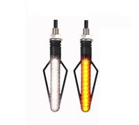 YEUDWUA Universal Left Right Motorcycle Turn Signal Light Motorbike Indicator Lamp License Plate DRL Moto Flasher Tail Brake Bulbs(C)