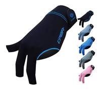 YEUEK CPBA Billiard Glove, 3 Finger Pool Glove for Left Hand, Durable, Double Stitched Snooker Cue Sports Glove, Popular Sizes for Men and Women