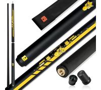 YEUEK Little Monster Carbon Fiber Jump Break Cue 3-Piece Jump/Break Pool Cue Stick 19.5oz 12.9mm Tip with Soft Bag