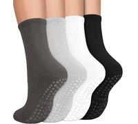 yeuG Non Slip Pilates Socks with Grips for Women, Grip Socks for Yoga Ballet Barefoot Workout Anti Skid Athletic Socks