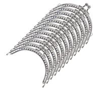 YEUIKERR 12Pcs Metal Purse Clasp Frame 4 Inch Coin Purse Clasp Bag Kiss Clasp Lock Arch Purse Coin Bag Clasp for DIY Craft Bag Handle Sewing (Silver)
