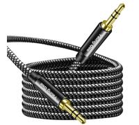 Yeung Qee 3.5mm Aux Cable 5M, Braided 3.5mm Audio Cable Male to Male Stereo Hi-Fi Sound Auxiliary Aux Cord for Headphones, Car,Phone, Tablets, Headset, PC, Laptop and More (5m/15ft)